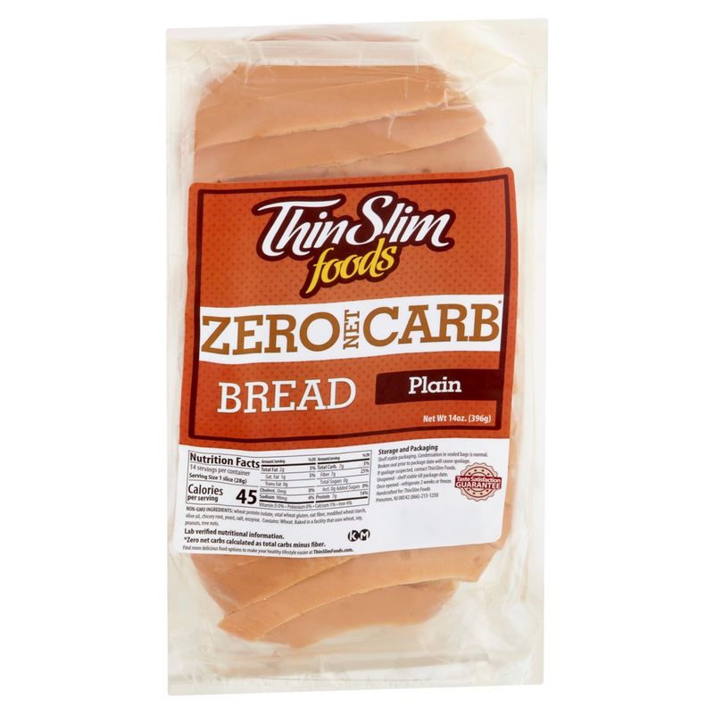 ThinSlim Foods Zero Net Carb Plain Bread, 14 oz