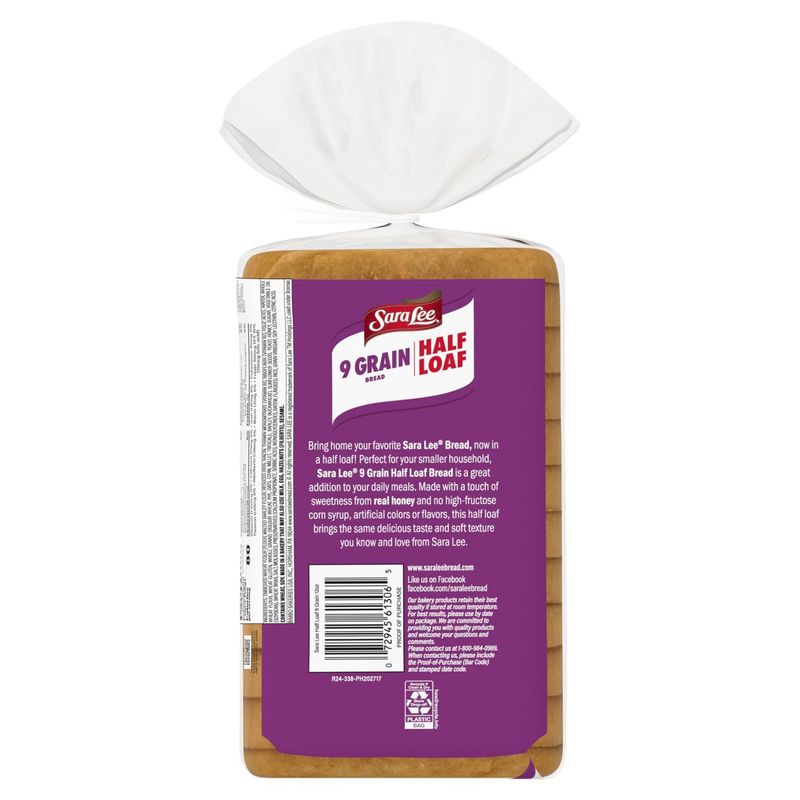 Sara Lee 9 Grain Half Loaf Bread, 12 oz