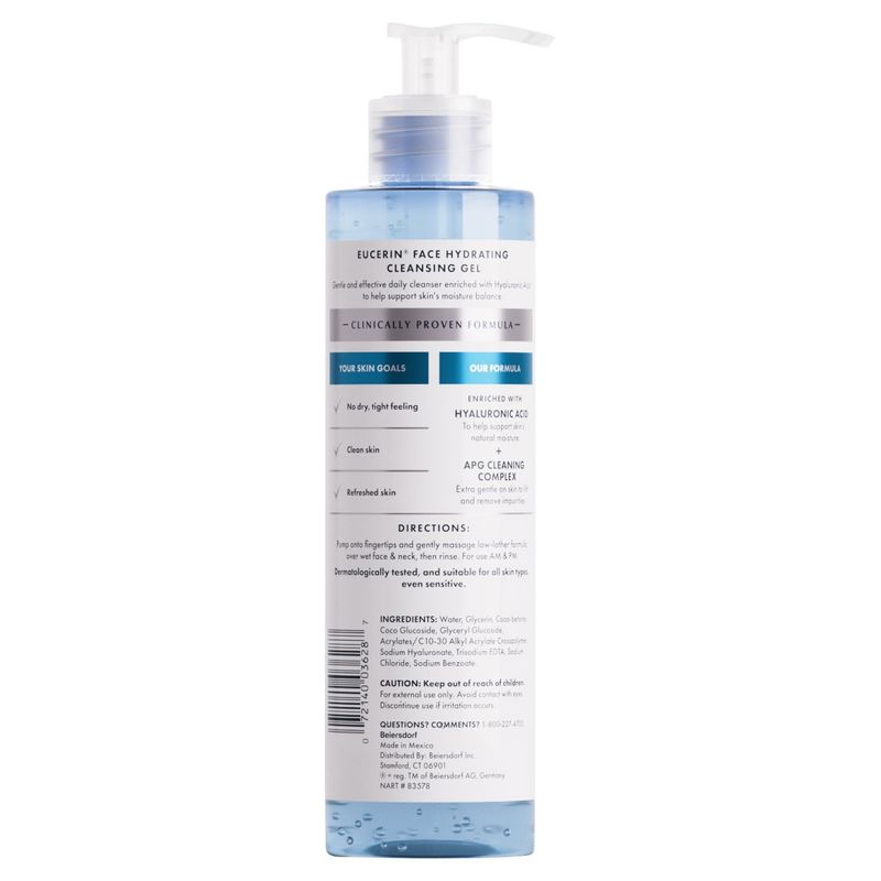 Eucerin Face Hydrating Cleansing Gel, 13.5 fl oz