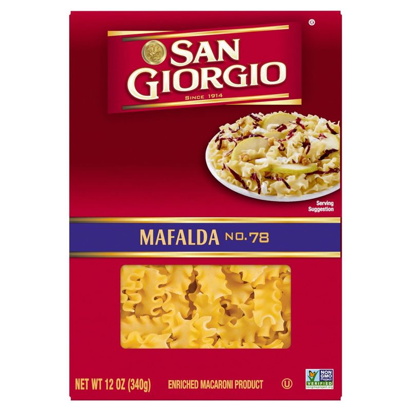 San Giorgio Mafalda No.78 Enriched Macaroni Product, 12 oz