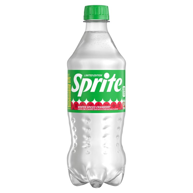Sprite Winter Spiced Cranberry Lemon-Lime Flavored Soda Limited Edition, 20 fl oz