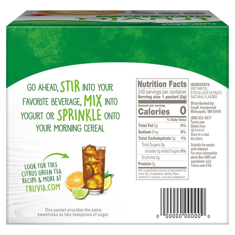 Truvia Stevia Leaf Calorie-Free Sweetener, 240 count, 16.9 oz