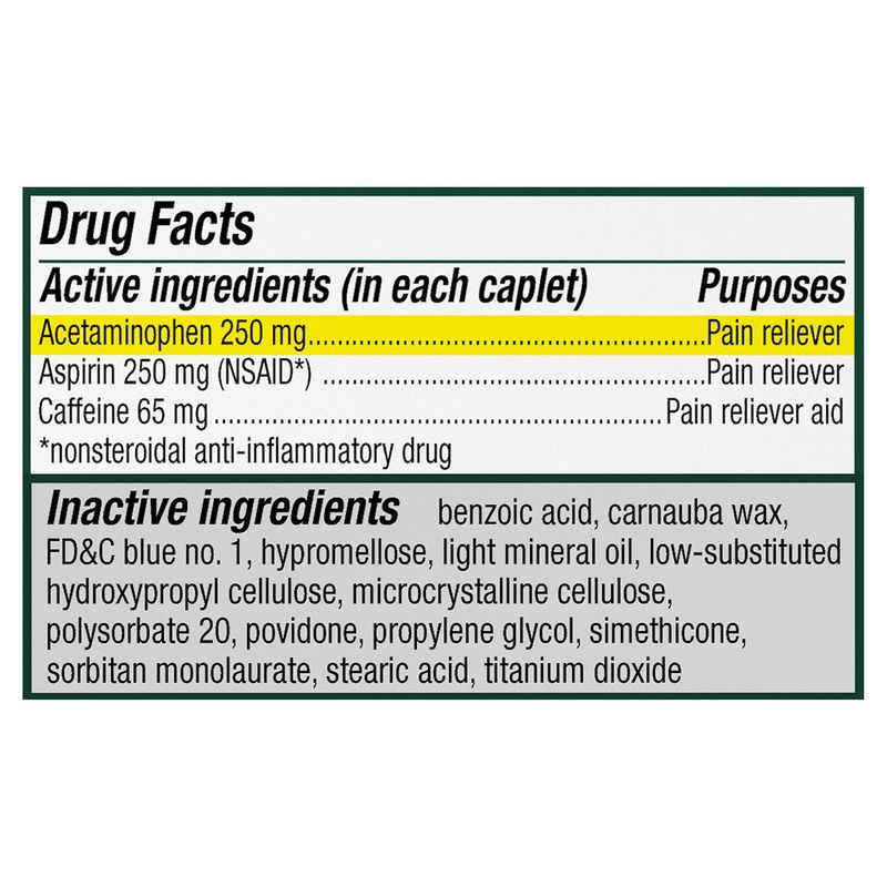 Excedrin Extra Strength Headache Caplets, 100 count