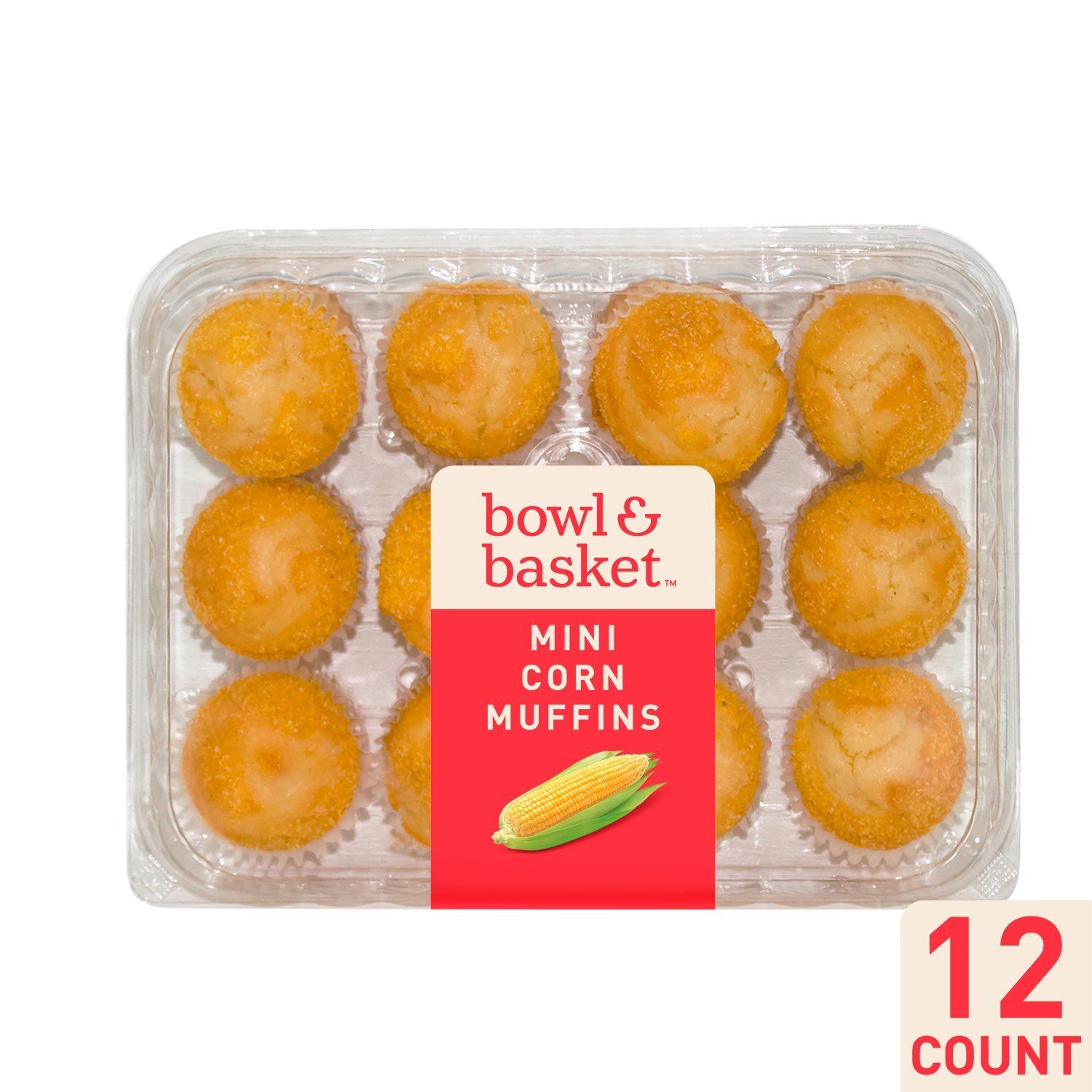 Bowl &amp; Basket Mini Corn Muffins, 12 count, 10.5 oz