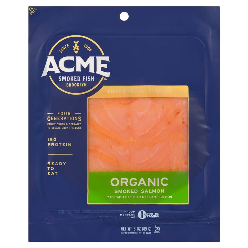 Acme Smoked Fish Organic Smoked Salmon, 3 oz