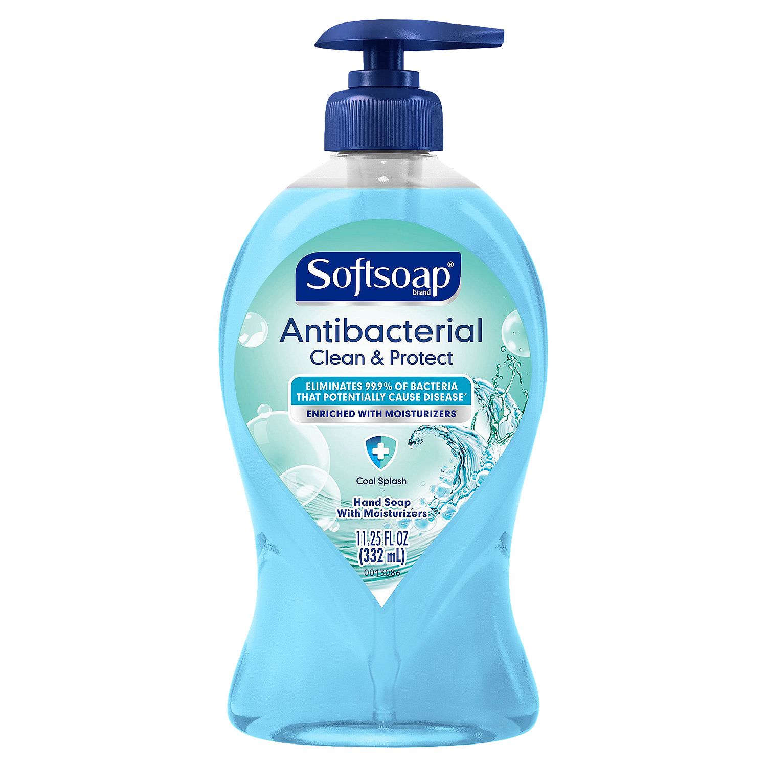 Softsoap Antibacterial Liquid Hand Soap Pump, Clean &amp; Protect, Cool Splash - 11.25 Fluid Ounce