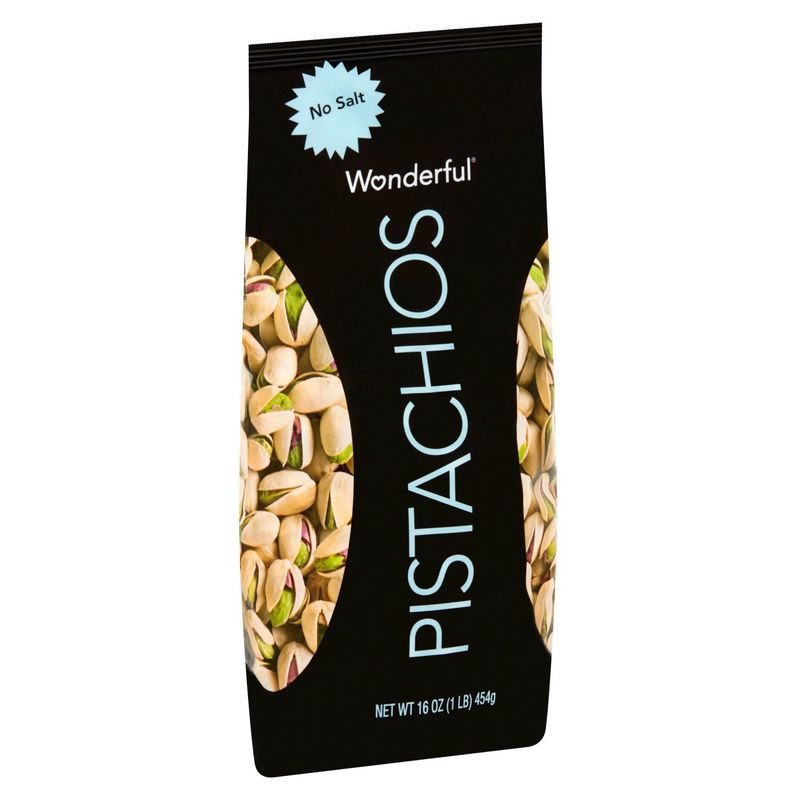 Wonderful No Salt Pistachios, 16 oz