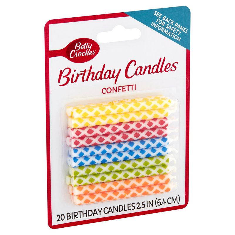 Betty Crocker Confetti Birthday Candles, 20 count
