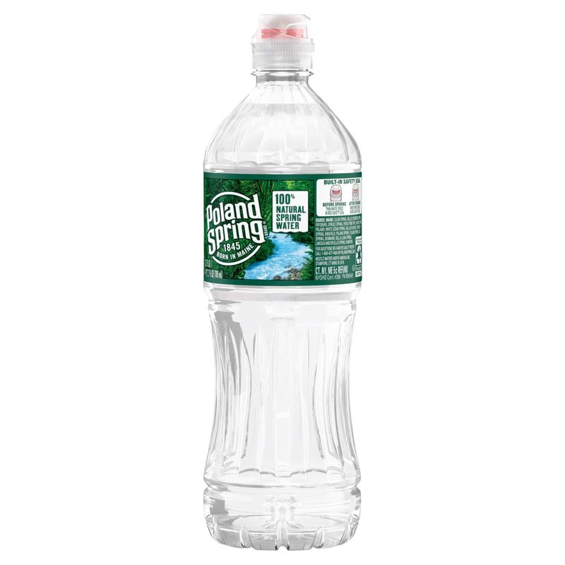 POLAND SPRING Brand 100% Natural Spring Water, 23.7-ounce plastic bottle