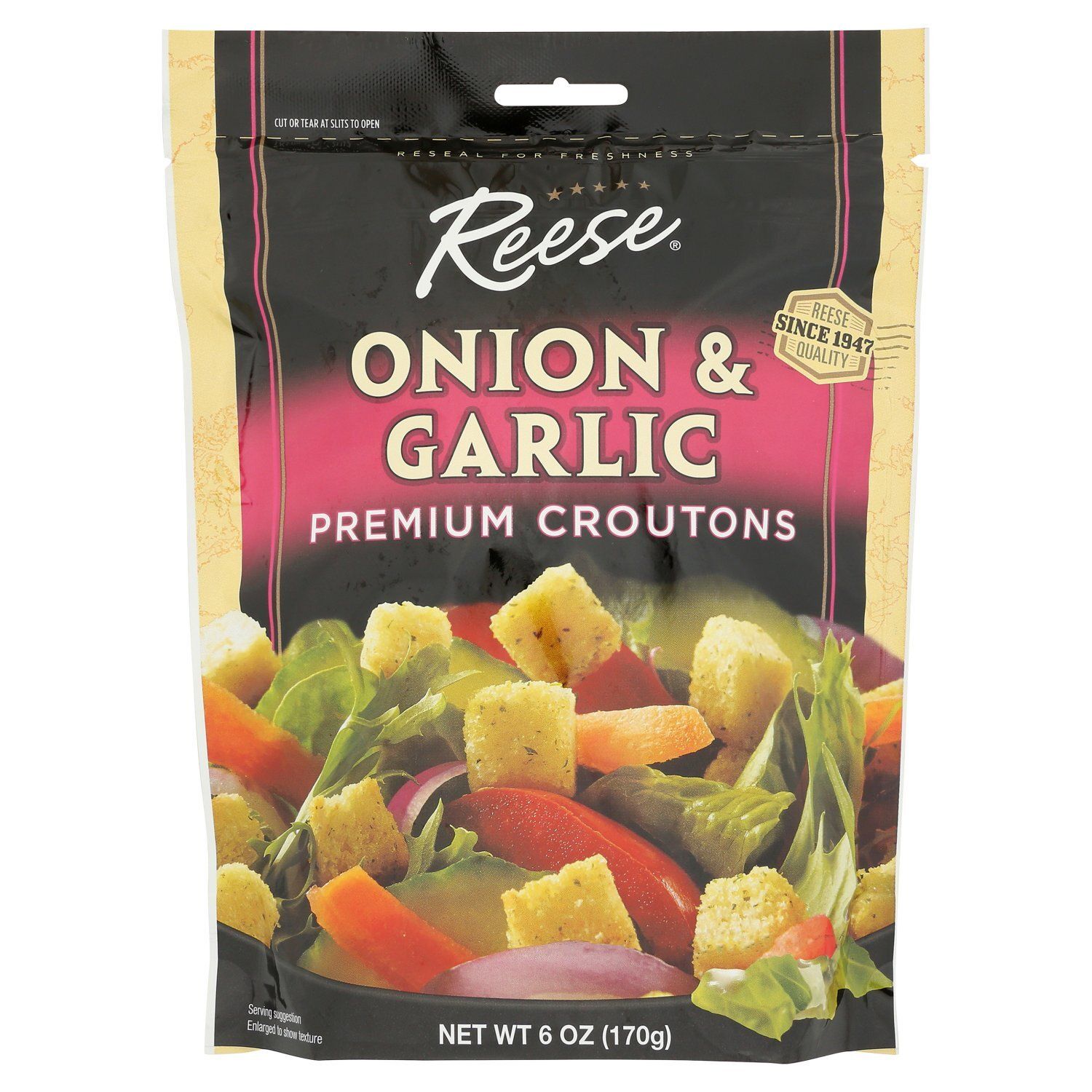 Reese Onion &amp; Garlic Premium Croutons, 6 oz
