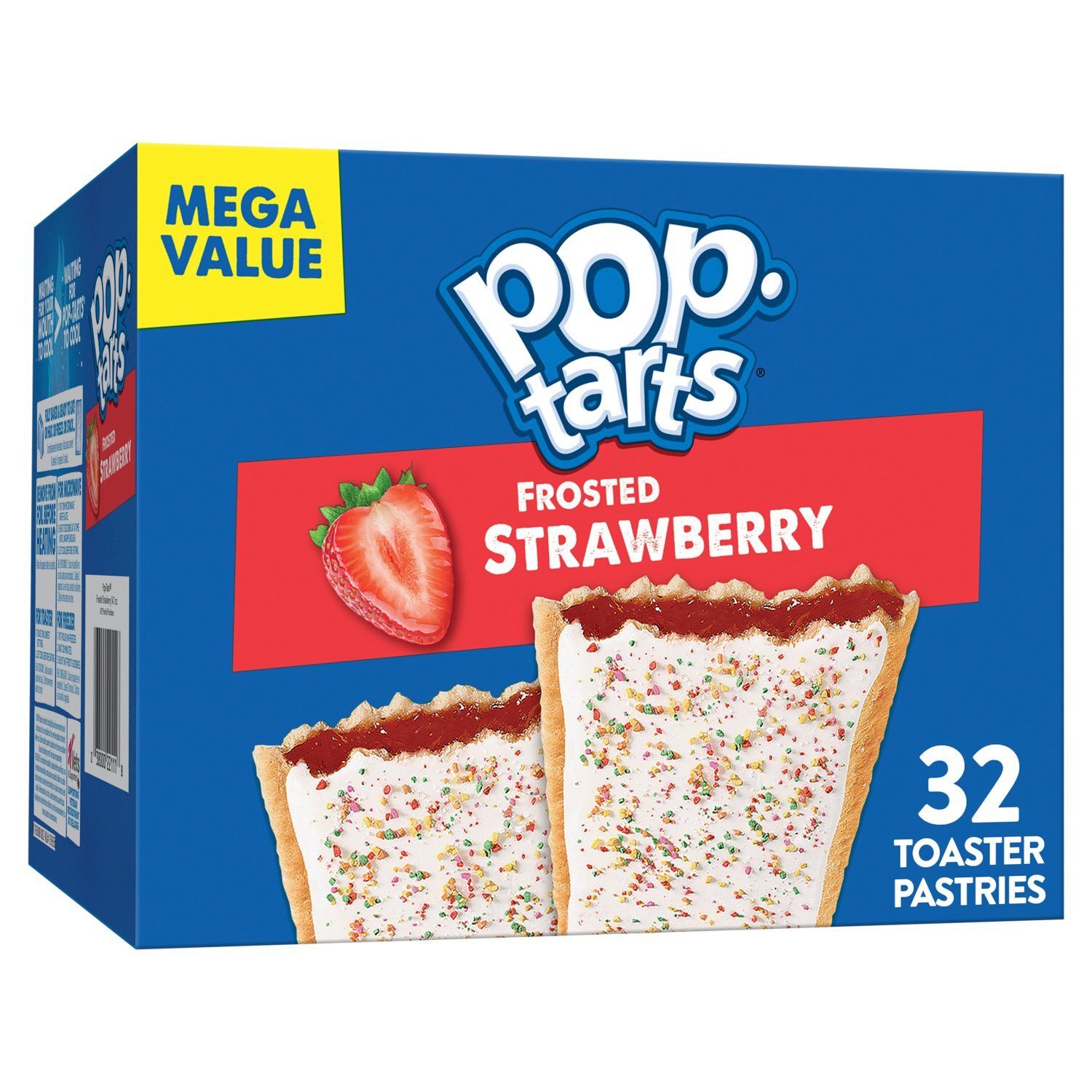 Pop-Tarts Frosted Strawberry Toaster Pastries, 54.1 oz, 32 count