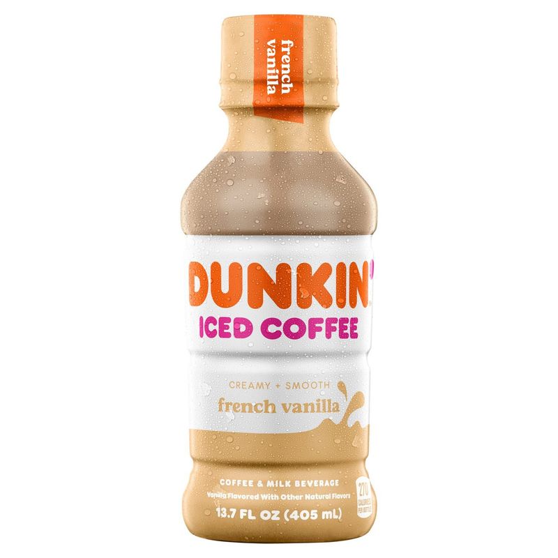 Dunkin' French Vanilla Iced Coffee &amp; Milk Beverage, 13.7 fl oz