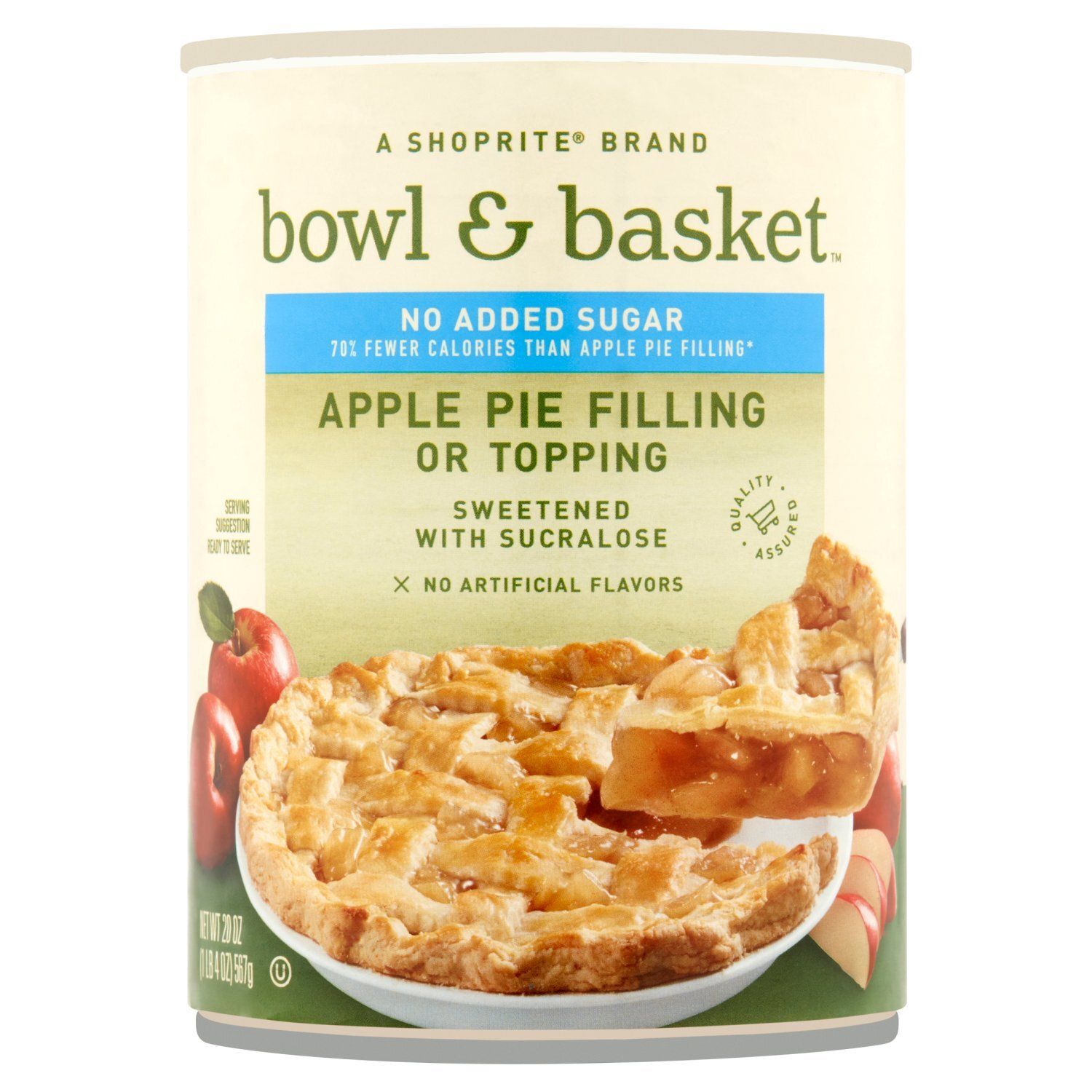 Bowl &amp; Basket No Added Sugar Apple Pie Filling or Topping, 20 oz