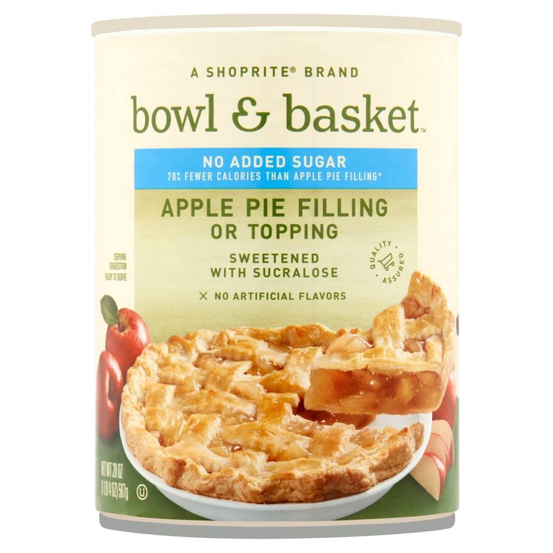 Bowl &amp; Basket No Added Sugar Apple Pie Filling or Topping, 20 oz