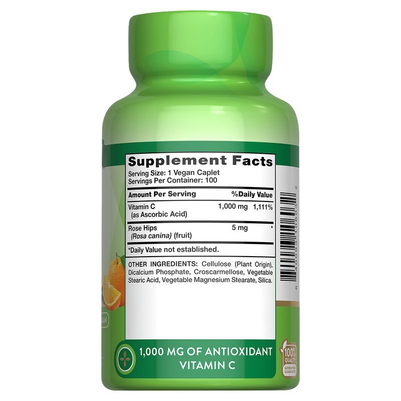 Nature's Truth C Plus Wild Rose Hips Dietary Supplement, 100 count