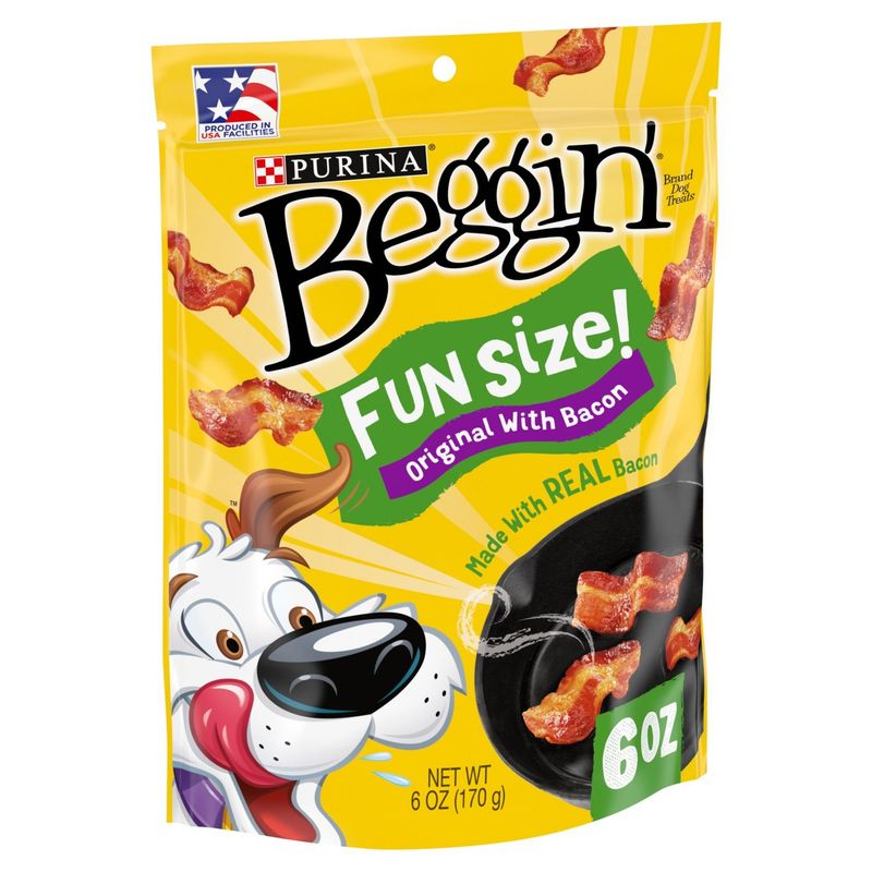 Purina Beggin' Original with Bacon Dog Treats Fun Size, 6 oz