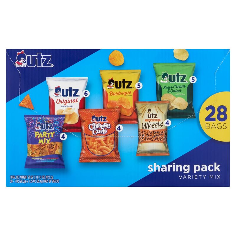 Utz Snacks Variety Mix Sharing Pack, 1 oz, 28 count