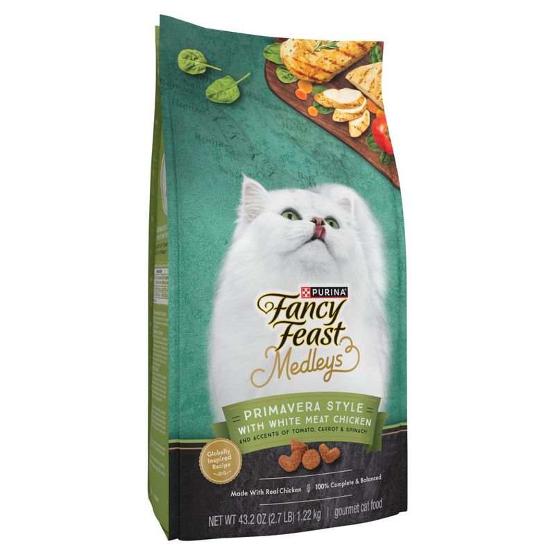 Purina Fancy Feast Medleys Primavera Style with White Meat Chicken Gourmet Cat Food, 43.2 oz