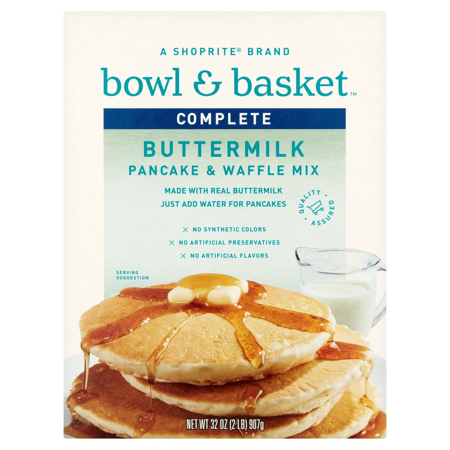 Bowl &amp; Basket Complete Buttermilk Pancake &amp; Waffle Mix, 32 oz