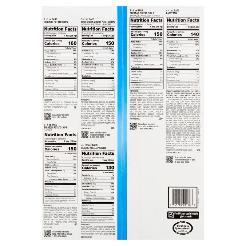 Utz Snacks Variety Mix Sharing Pack, 1 oz, 28 count