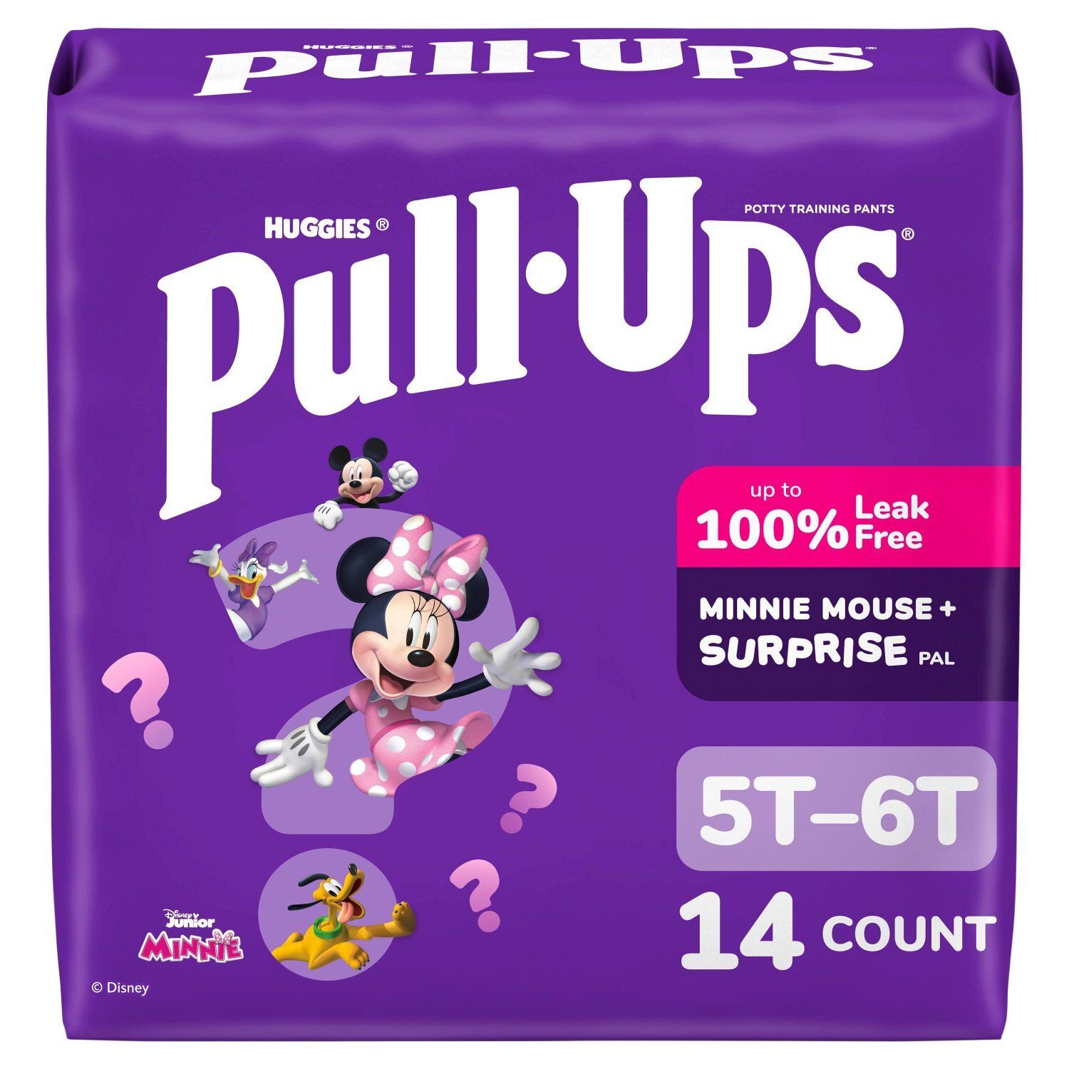 Huggies Pull-Ups Disney Jr. Minnie Potty Training Pants, Size 5T-6T, 46-60 lbs, 14 count