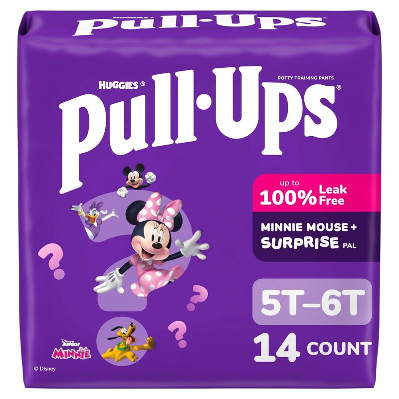 Huggies Pull-Ups Disney Jr. Minnie Potty Training Pants, Size 5T-6T, 46-60 lbs, 14 count