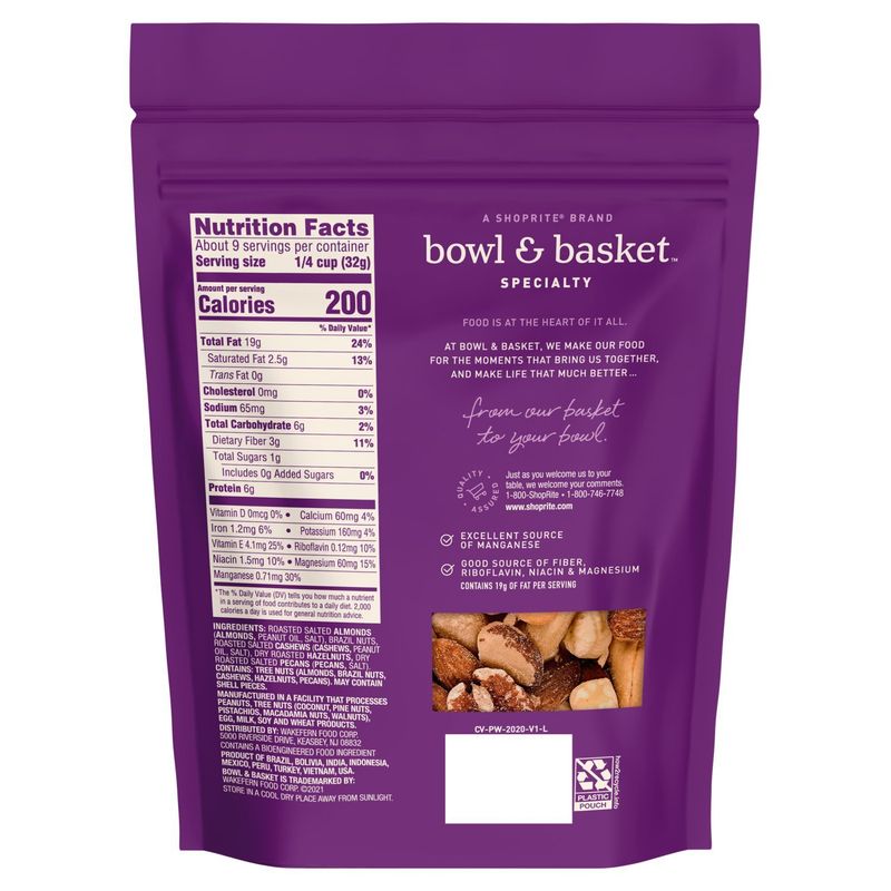 Bowl &amp; Basket Specialty Roasted &amp; Salted Mixed Nuts, 10 oz