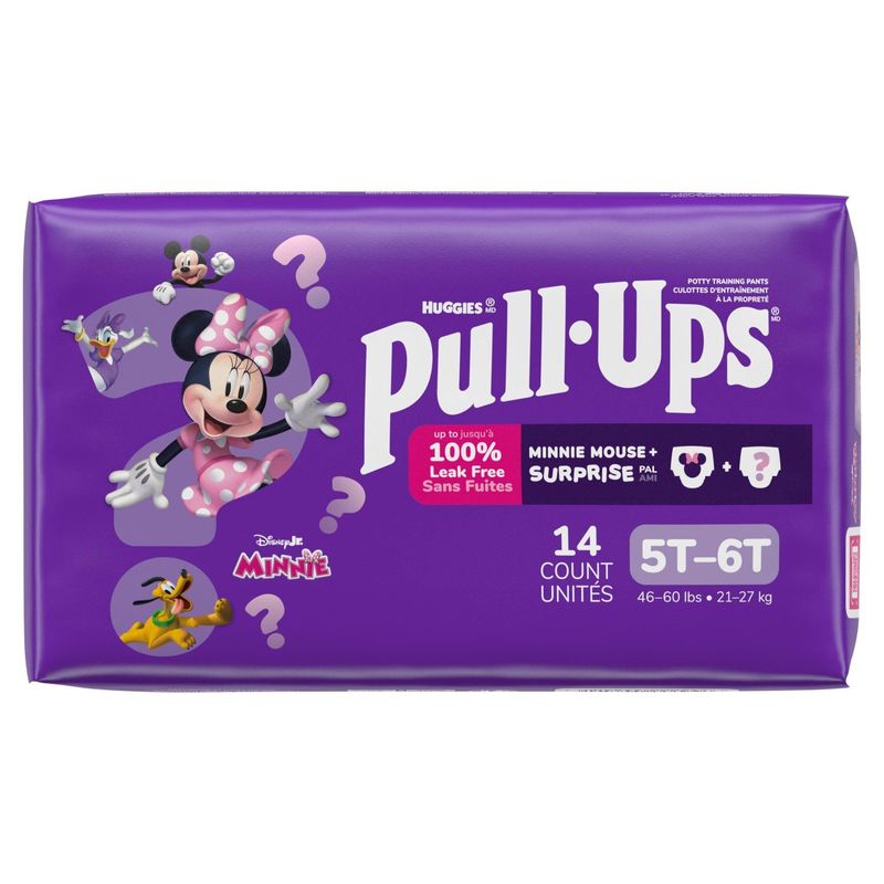 Huggies Pull-Ups Disney Jr. Minnie Potty Training Pants, Size 5T-6T, 46-60 lbs, 14 count