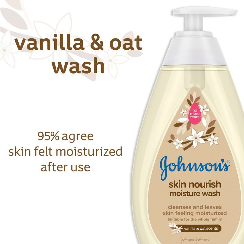Johnson's Vanilla &amp; Oat Scents Skin Nourish Moisture Wash, 20.3 fl oz