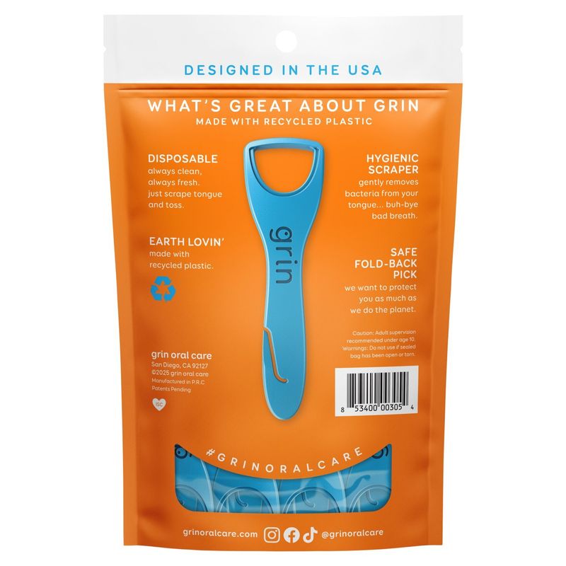 Grin Tongue Cleaner, 32 count