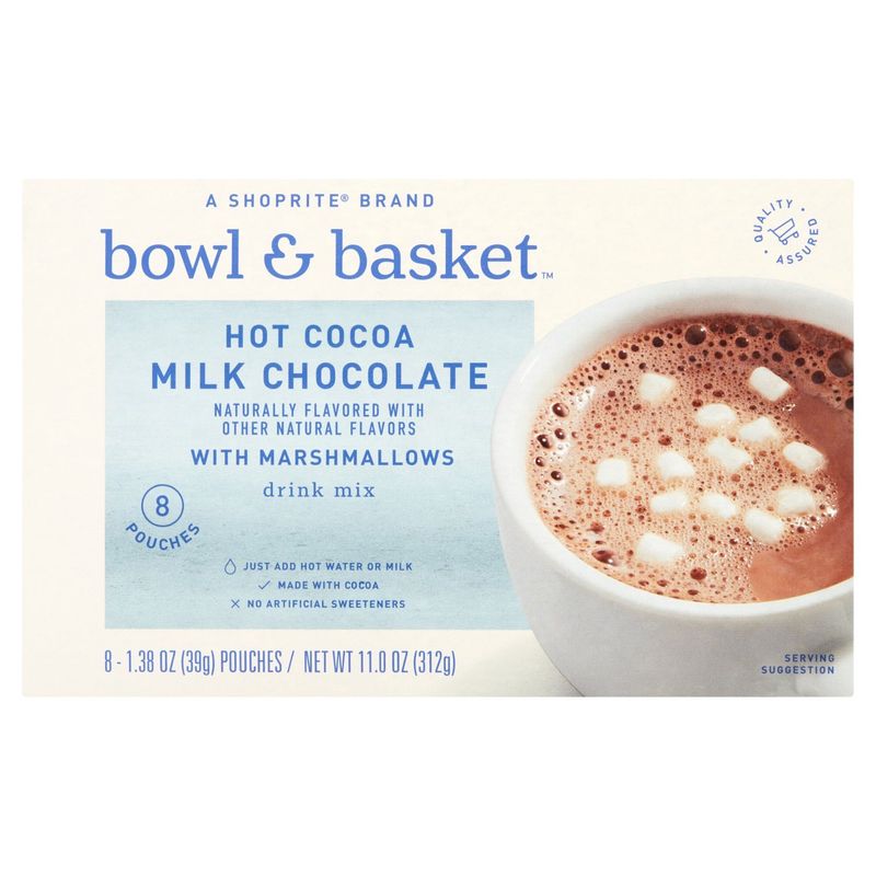 Bowl &amp; Basket Hot Cocoa Milk Chocolate with Marshmallows Drink Mix, 1.38 oz, 8 count