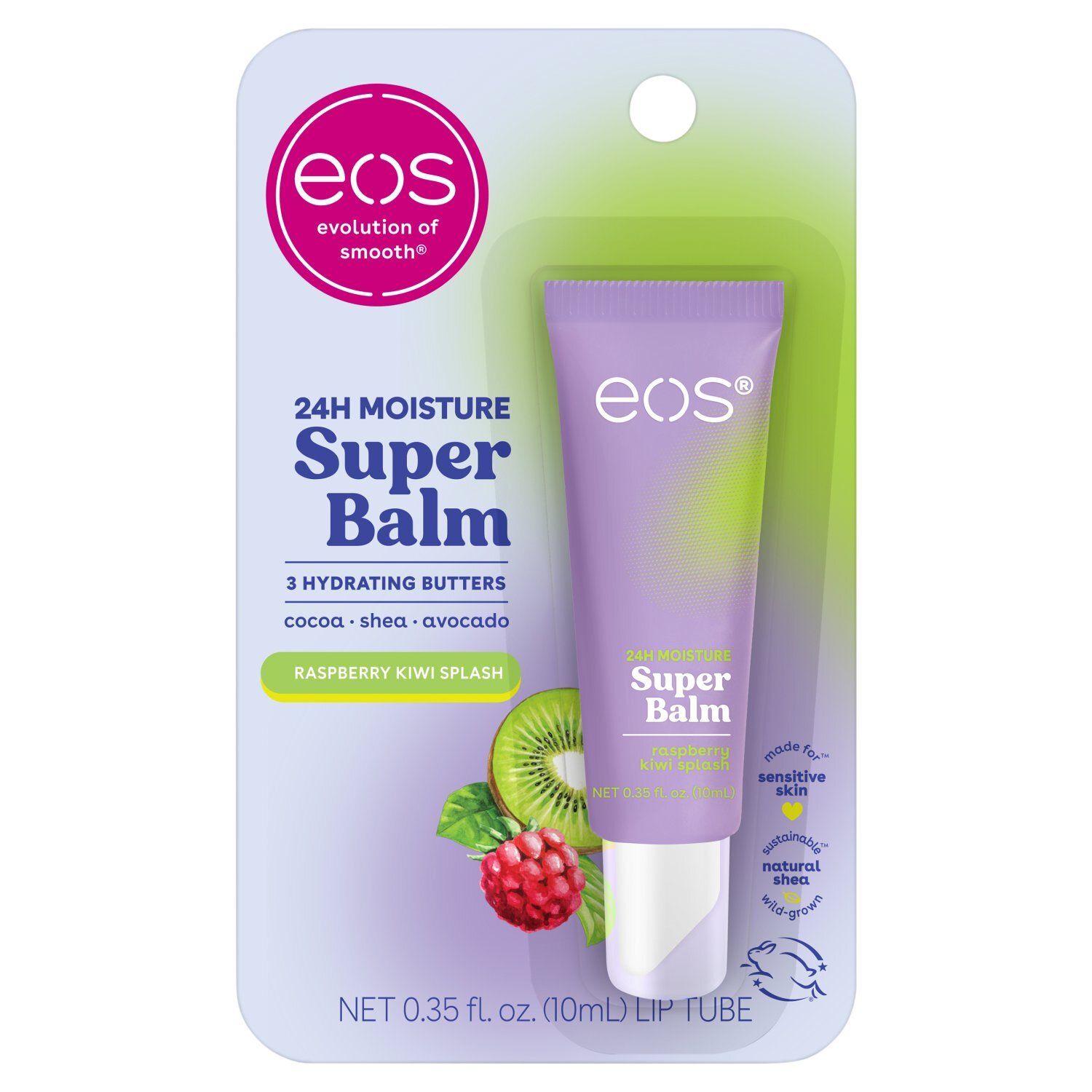 eos Raspberry Kiwi Splash 24h Moisture Super Balm, 0.35 fl oz