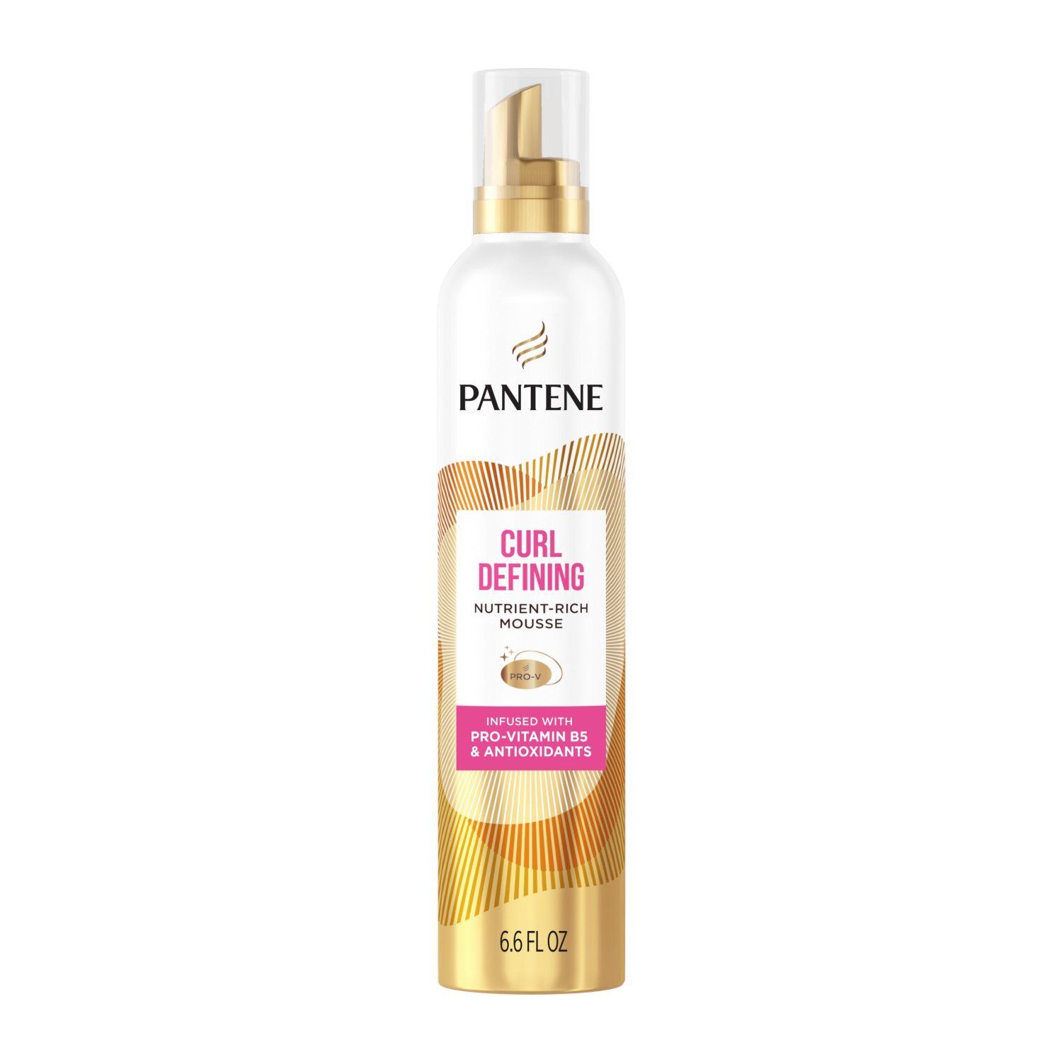 Pantene Curl Defining Mousse, Pro-Vitamin B5 and Antioxidant Formula, Moisture Lock, 6.6 oz