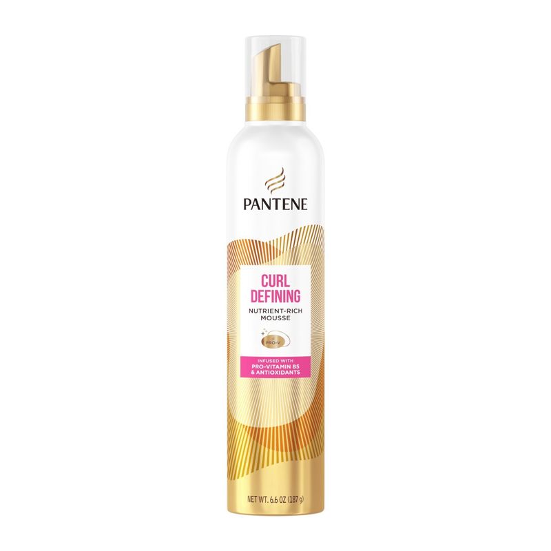 Pantene Curl Defining Mousse, Pro-Vitamin B5 and Antioxidant Formula, Moisture Lock, 6.6 oz