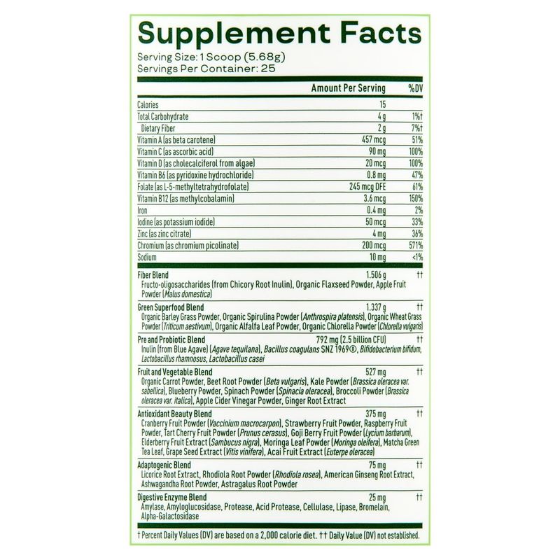 Bloom Watermelon Flavored Greens &amp; Superfoods Dietary Supplement, 5.01 oz