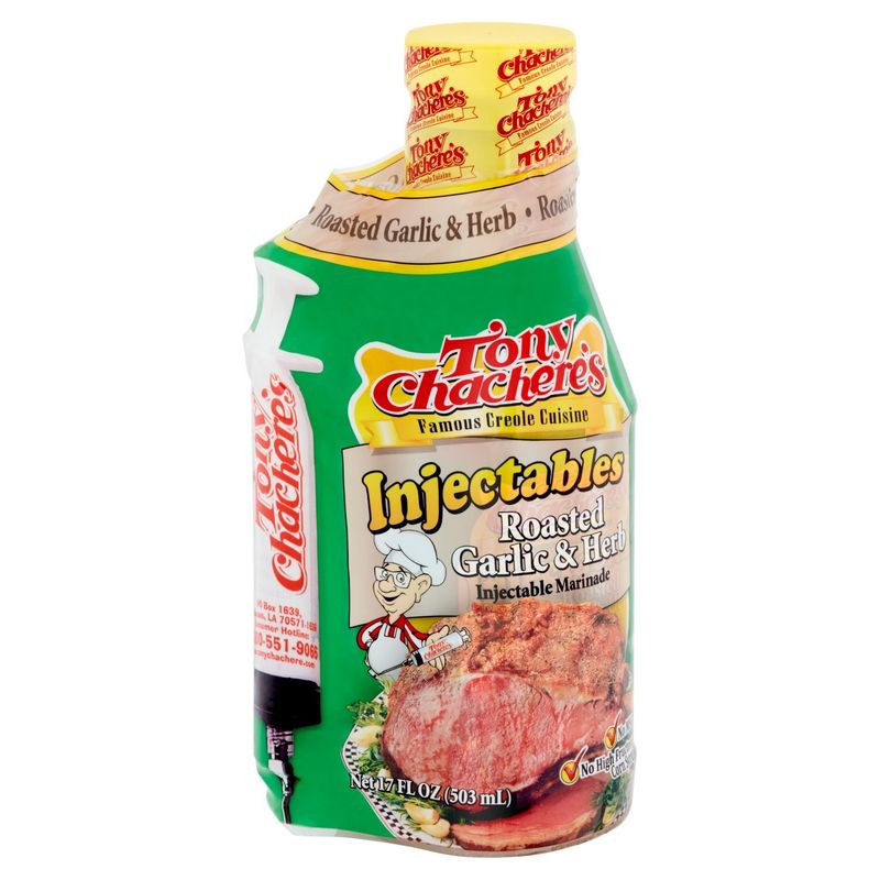 Tony Chachere's Injectables Roasted Garlic &amp; Herb Injectable Marinade, 17 fl oz