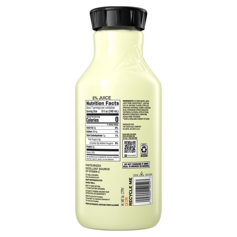 Minute Maid Zero Sugar Lemonade, 52 fl oz