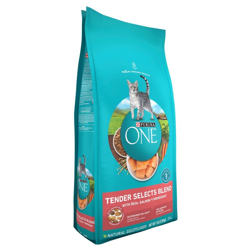 Purina ONE Tender Selects Blend with Real Salmon Adult Cat Food, 7 lb