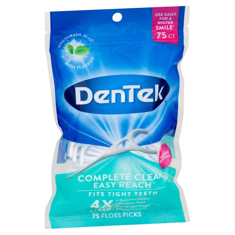 DenTek Complete Clean Easy Reach Floss Picks, 75 count