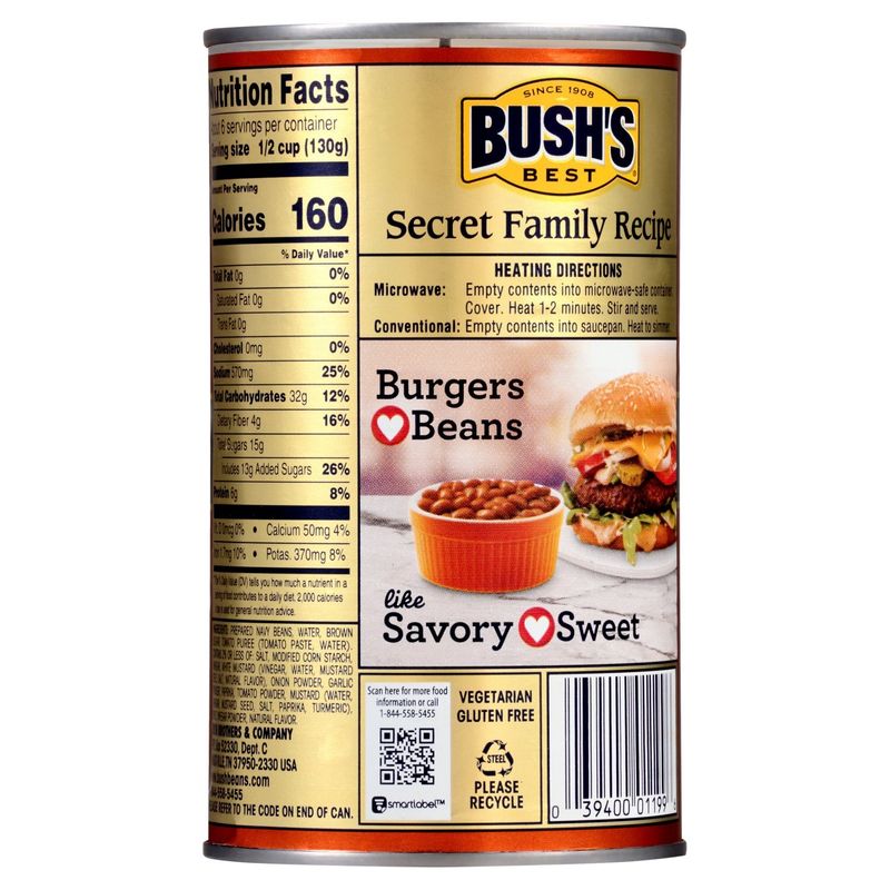 Bush's Best Barbecue Baked Beans, 28 oz