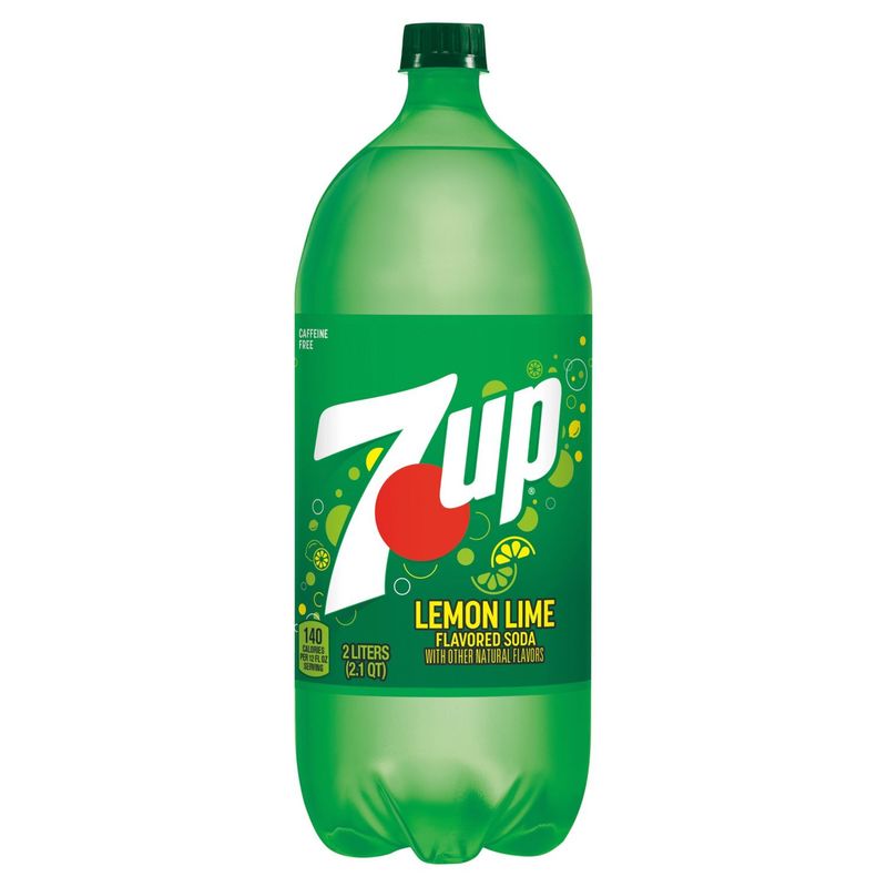 7UP Lemon Lime Flavored Soda, 2 L