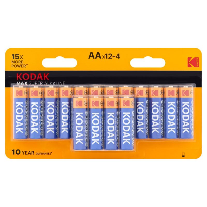 Kodak AA Max Super Alkaline Batteries, 16 count
