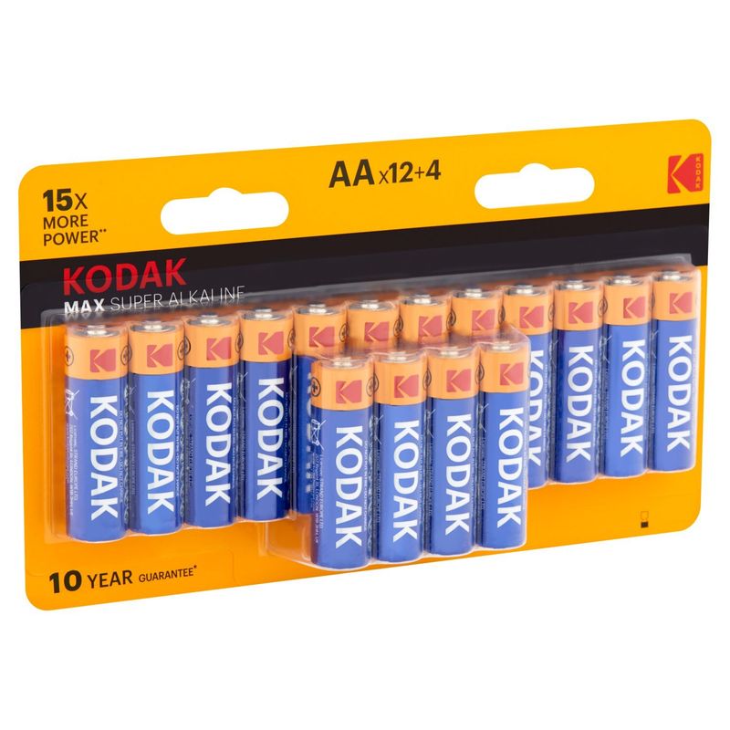 Kodak AA Max Super Alkaline Batteries, 16 count