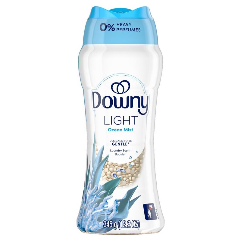 Downy Light Laundry Scent Booster Beads, Ocean Mist Scent, 12.2 OZ, In-wash fabric beads designed t