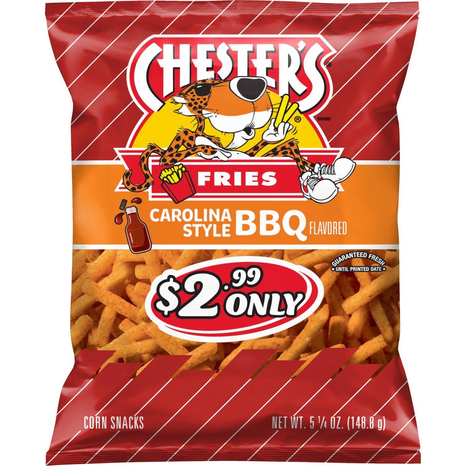 Chester's Fries Corn Snacks Carolina Style BBQ Flavored 5 1/4 Oz