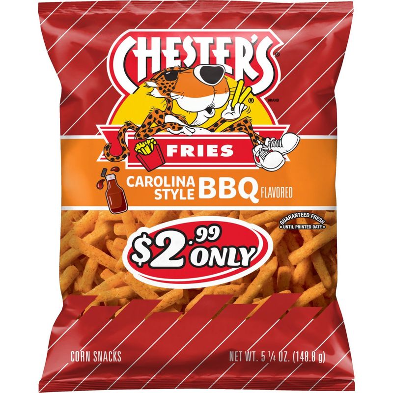 Chester's Fries Corn Snacks Carolina Style BBQ Flavored 5 1/4 Oz