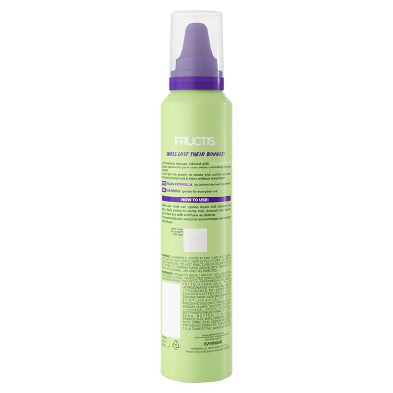 Garnier Fructis Coconut Water Curl Construct Creation Mousse, 6.8 oz