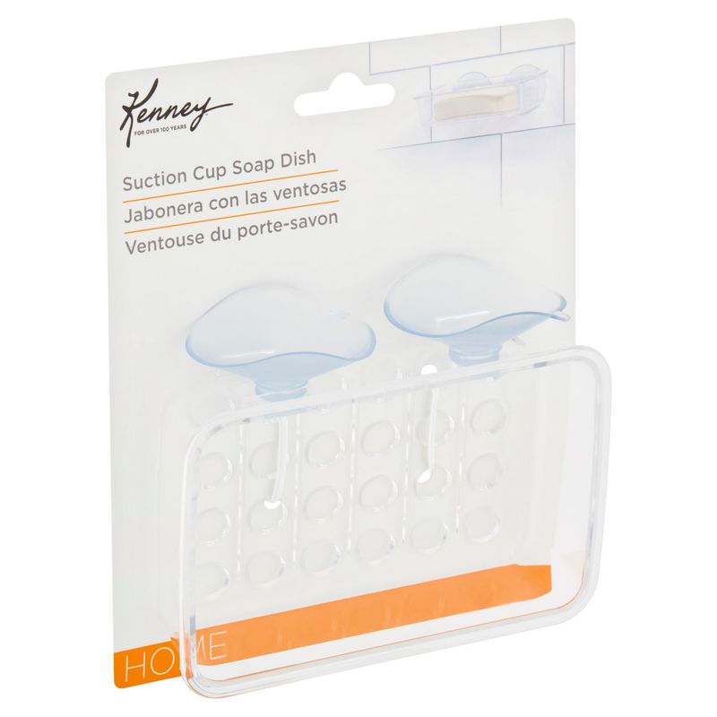 Kenney Home Clear Suction Cup Soap Dish