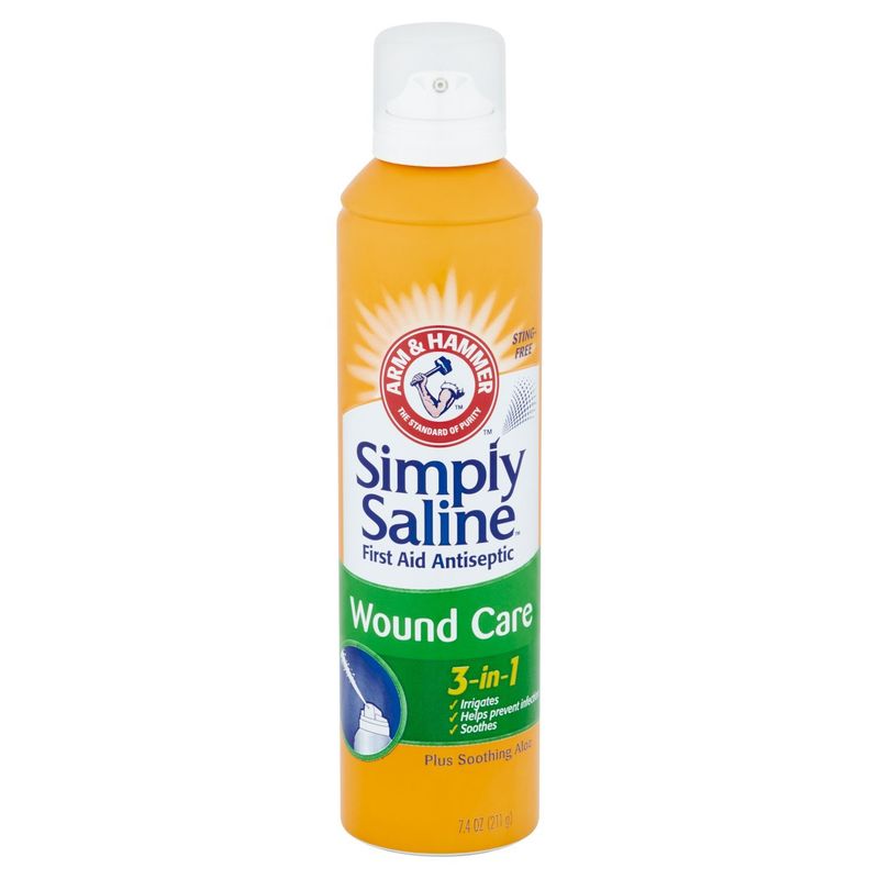 Arm &amp; Hammer Simply Saline 3-in-1 Wound Care First Aid Antiseptic, 7.4 oz