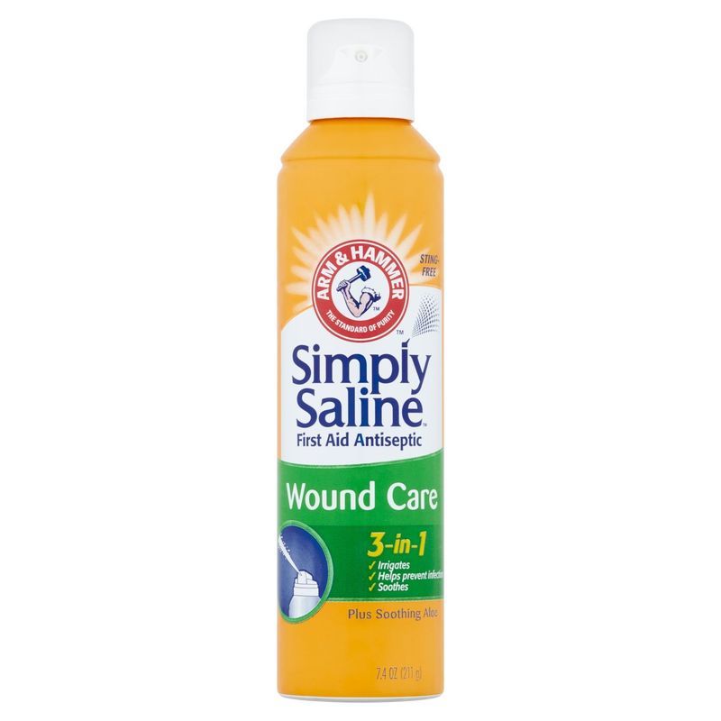 Arm &amp; Hammer Simply Saline 3-in-1 Wound Care First Aid Antiseptic, 7.4 oz